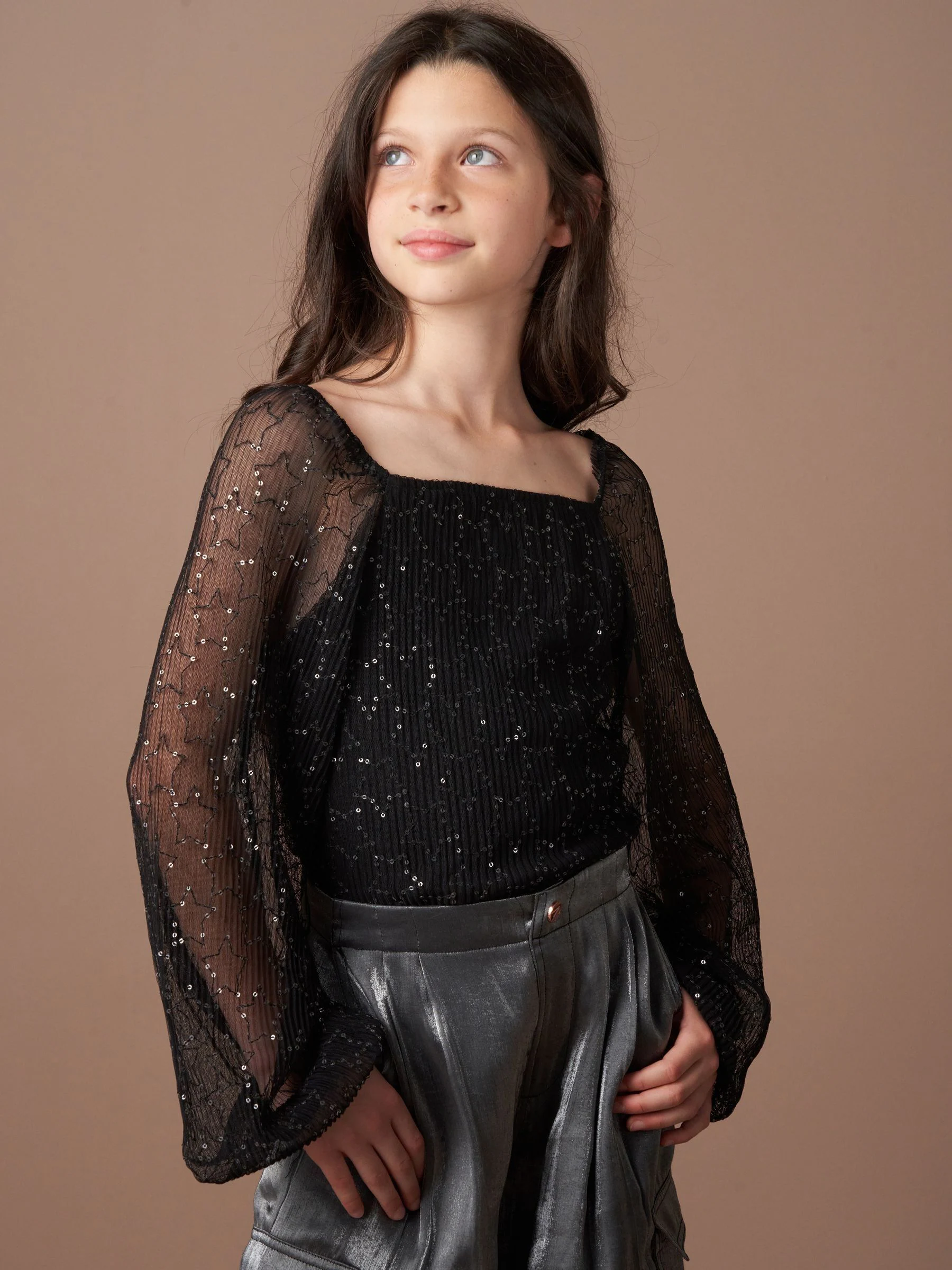 Angel & Rocket Astrid Star mesh top