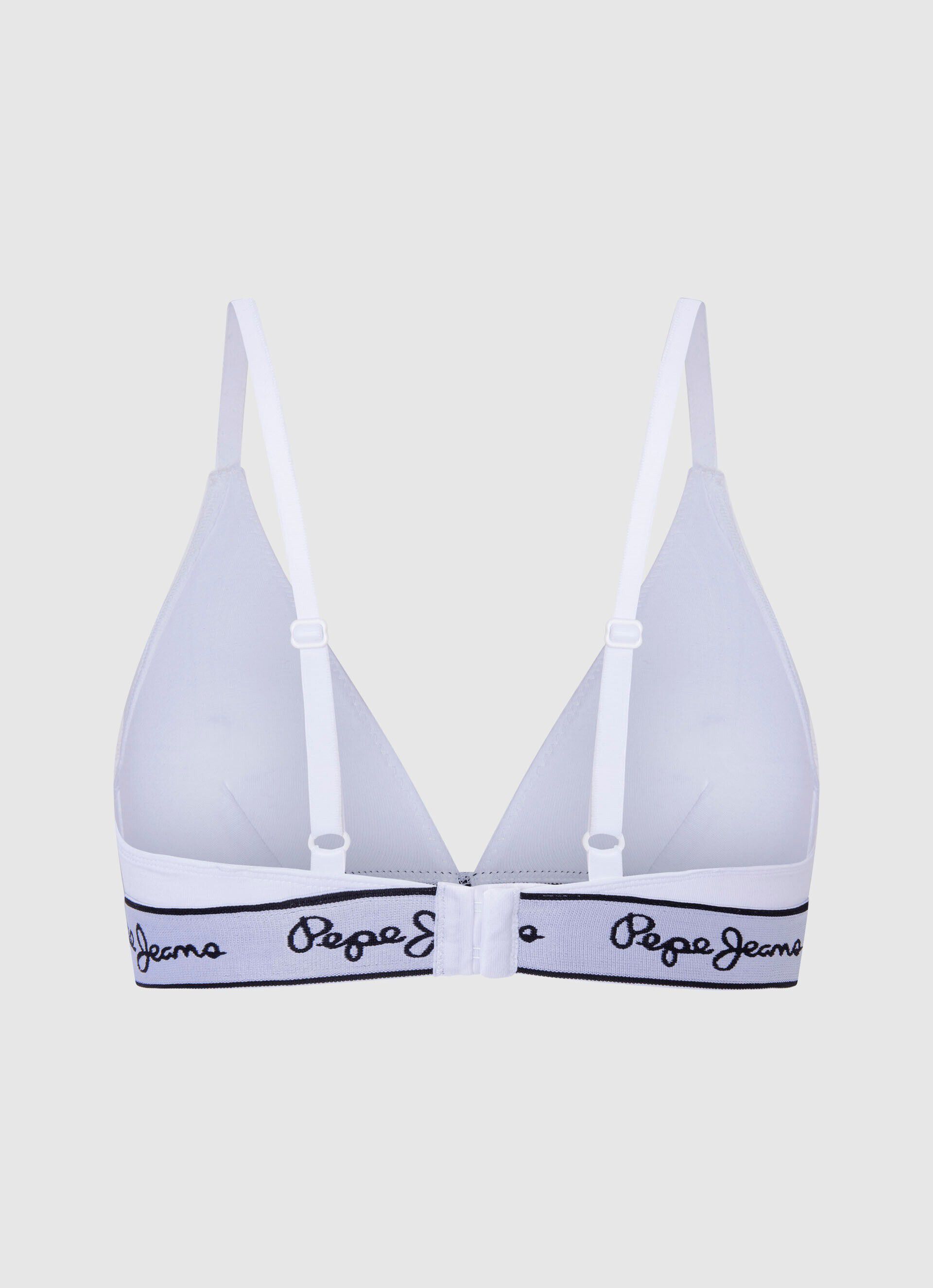 Sutiã de algodão elástico - branco