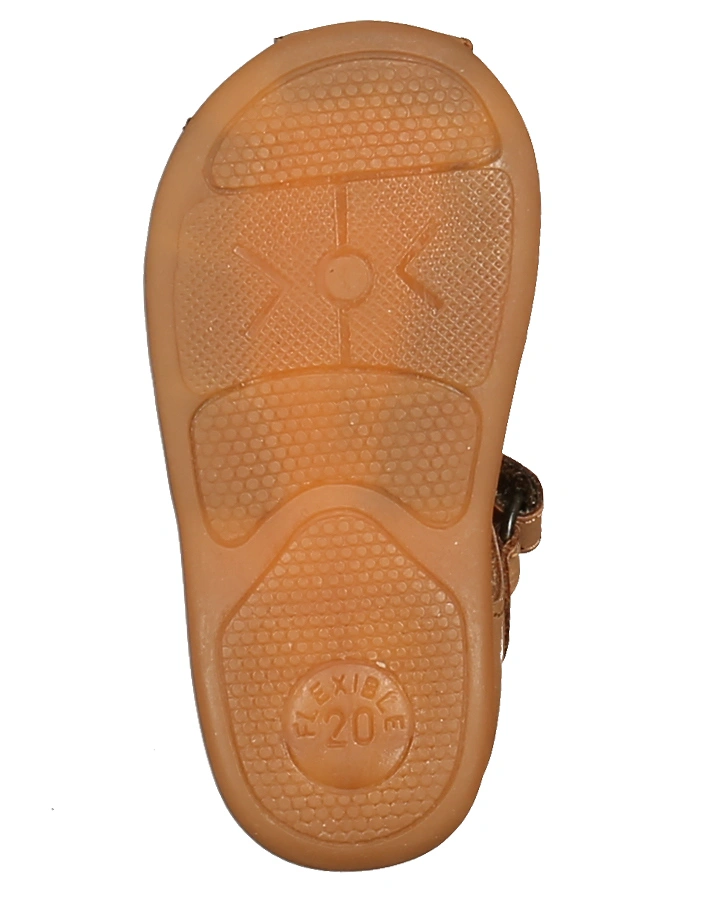 Lauflernsandalen DEVE mit Zehenschutz in cognac