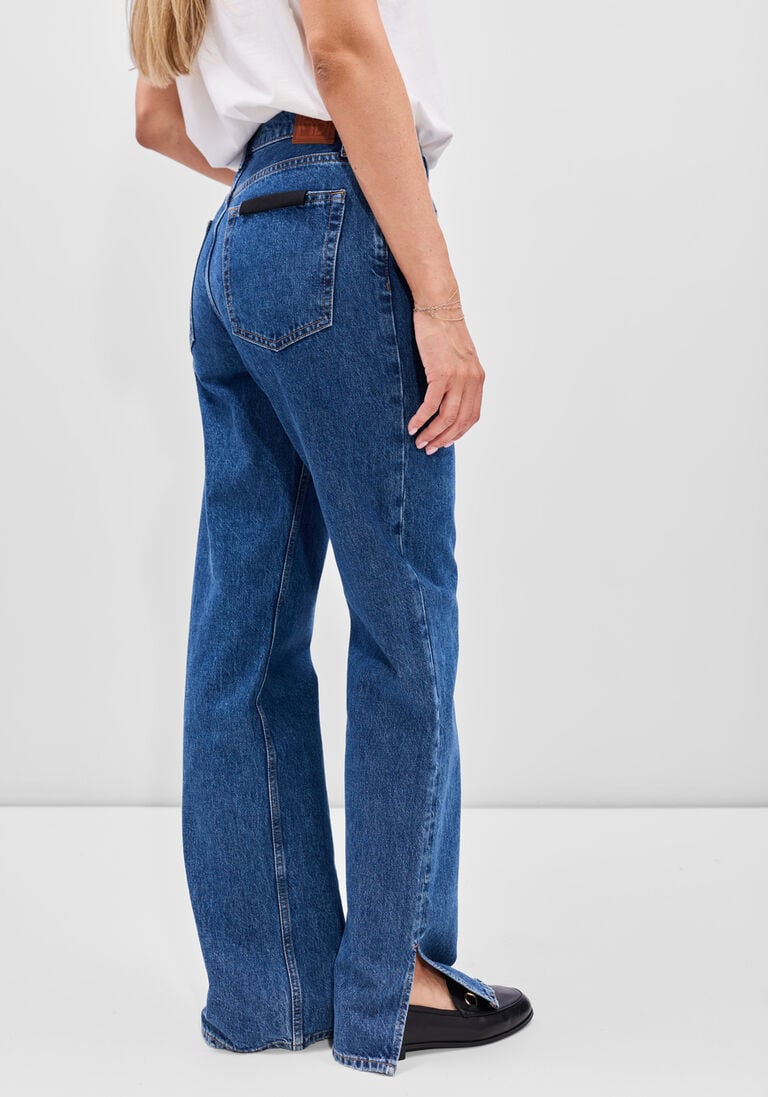 blauwe anine bing straight leg jeans roy jean 34