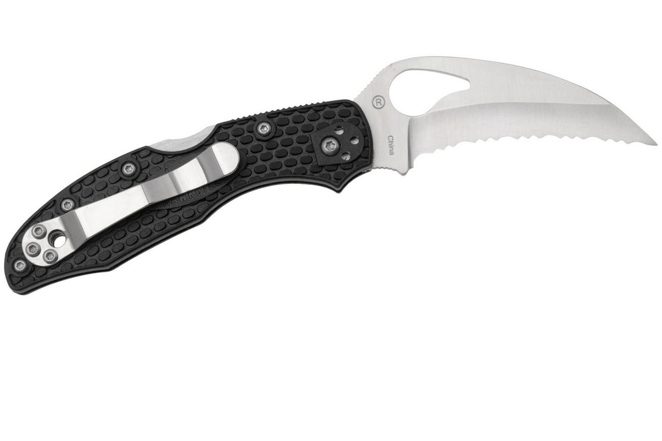 Spyderco Byrd Meadowlark Hawkbill BY22SBK serrated zakmes