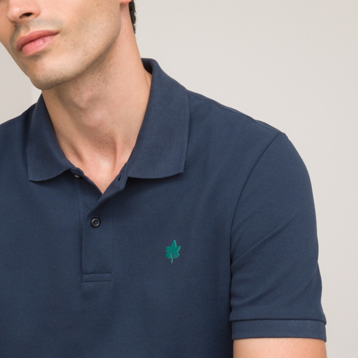 COLEÇÕES LA REDOUTE<br>Camisa polo de manga curta, bordada, Signature