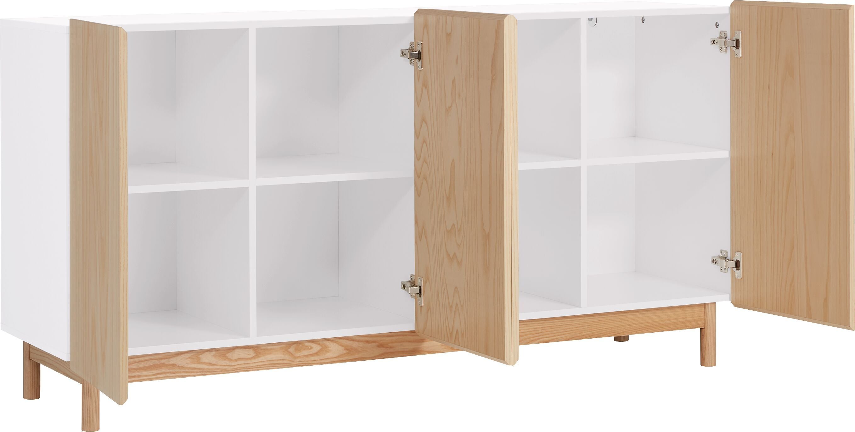 LIAN Sideboard 160x45x83cm - Weiss / B: 160.0 cm x T: 45.0 cm x H: 83.0 cm