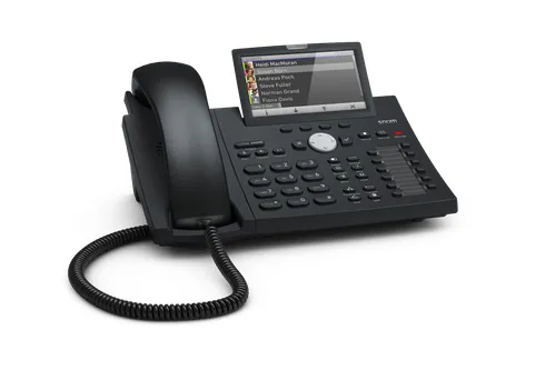 snom D375 - VoIP-telefon - med Bluetooth interface - 3-vejs opkaldskapacitet - SIP - 12 linier - sort, blå