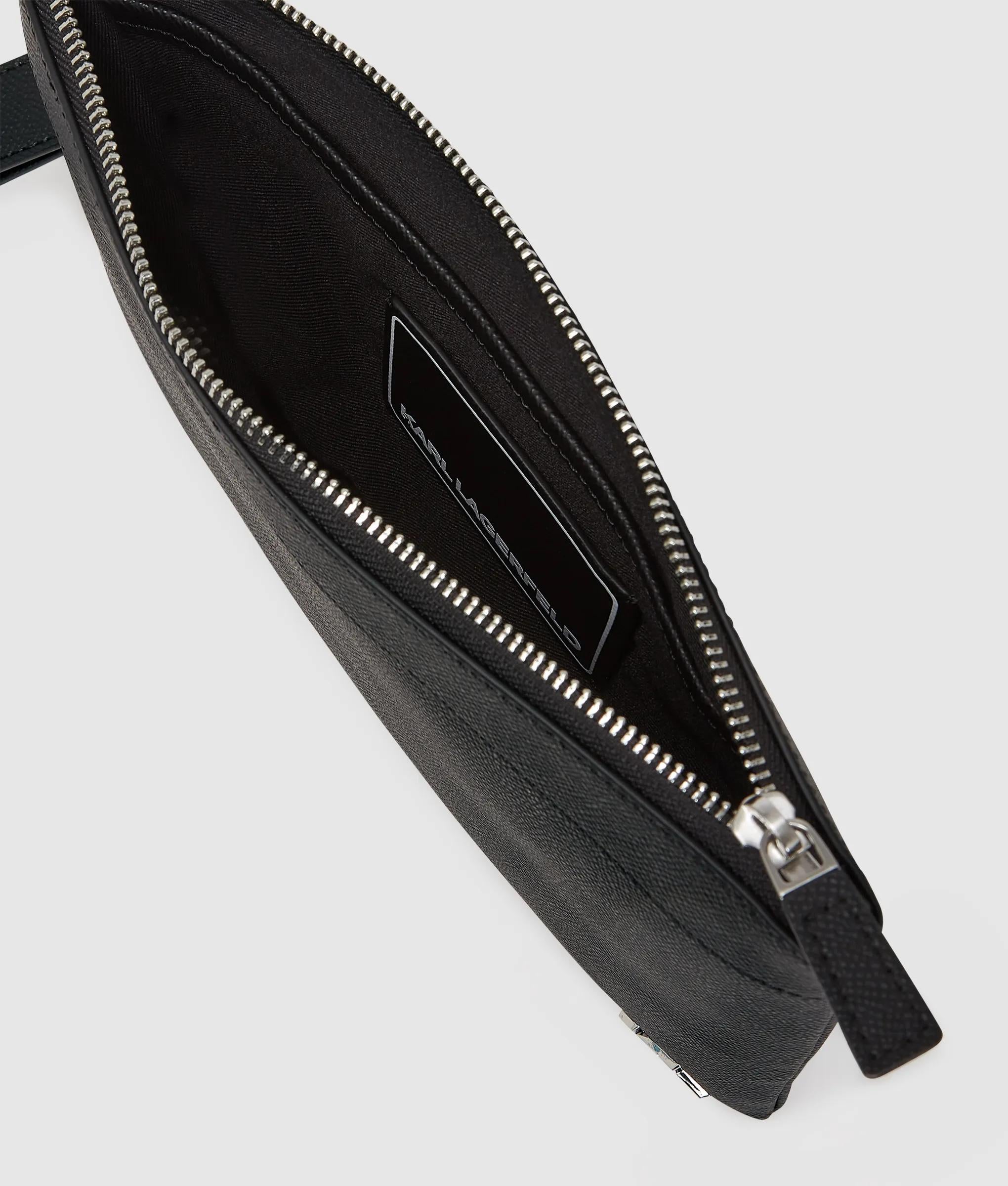 K/Monogram tasje van leer