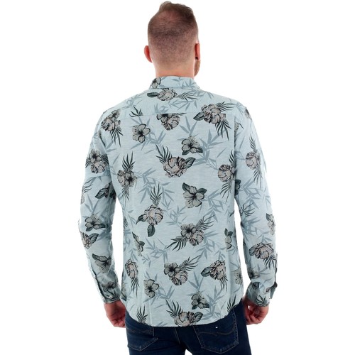Jack & Jones - 12151589 JPRSUMMER FLOWER PRINT SHIRT L/S BD ARCTIC SLIM FIT Azul