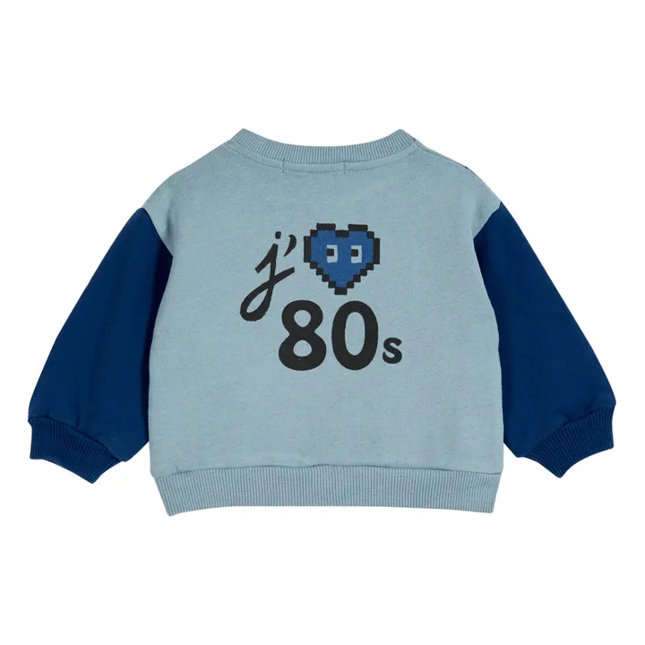 Emile et Ida Sweat Coton Bio Bicolores | Bleu