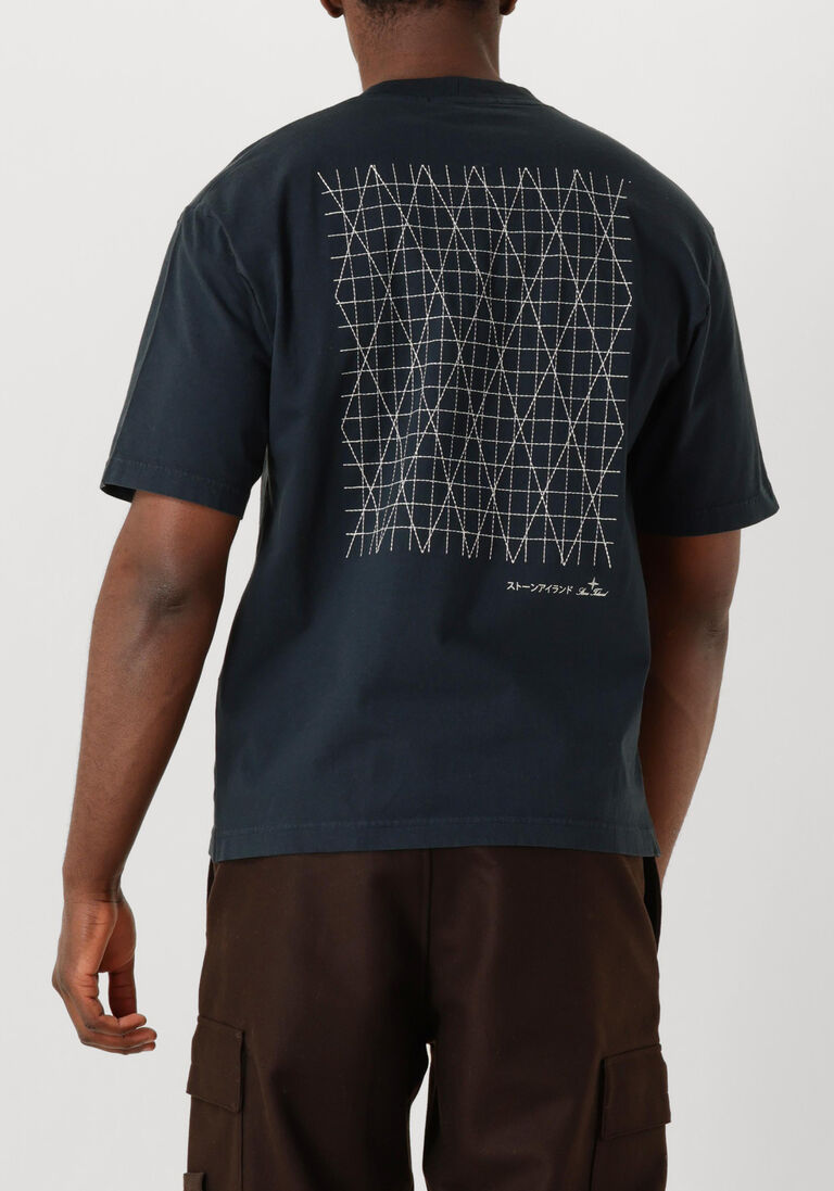 donkerblauwe stone island t-shirt ss t shirt