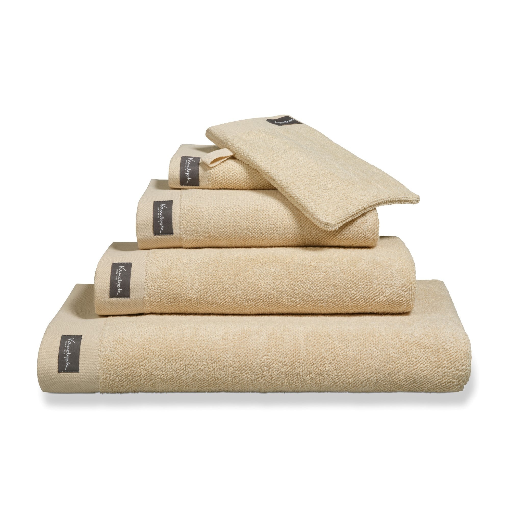 Washand Home Uni Bleached Sand | Beige | Geel | Katoen