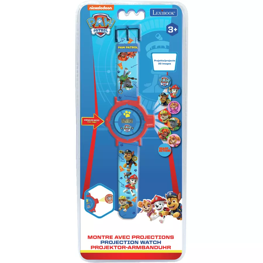 LEXIBOOK Paw Patrol Digital-Projektionsuhr mit 20 Bildern zum Projizieren