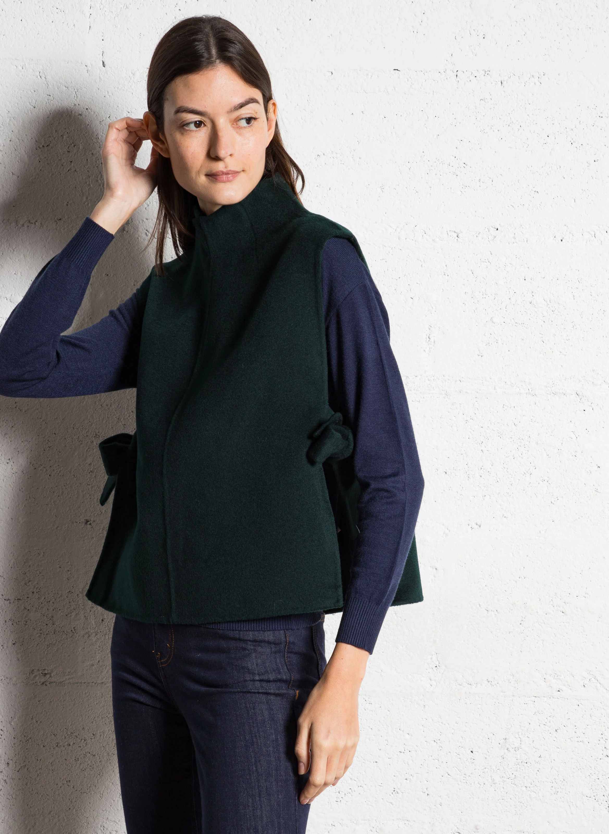 RIMA - Plastron en laine | Vert