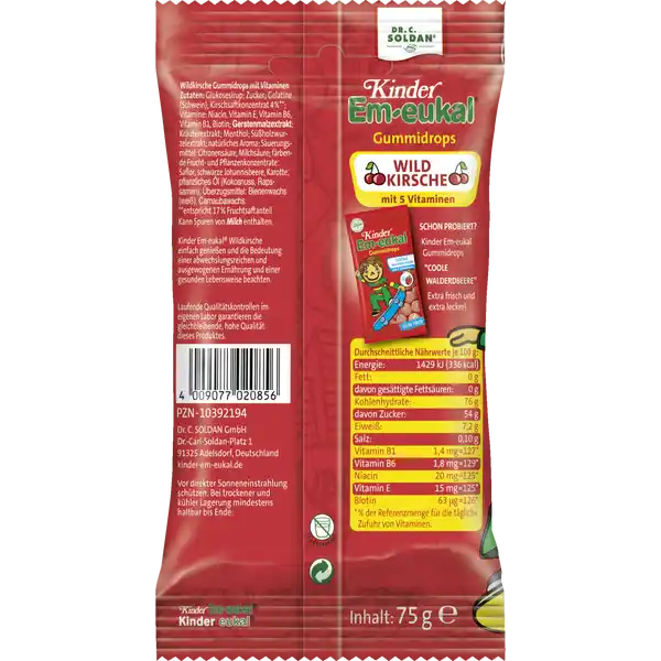 Wildkirsche-Gummidrops mit 5 Vitaminen