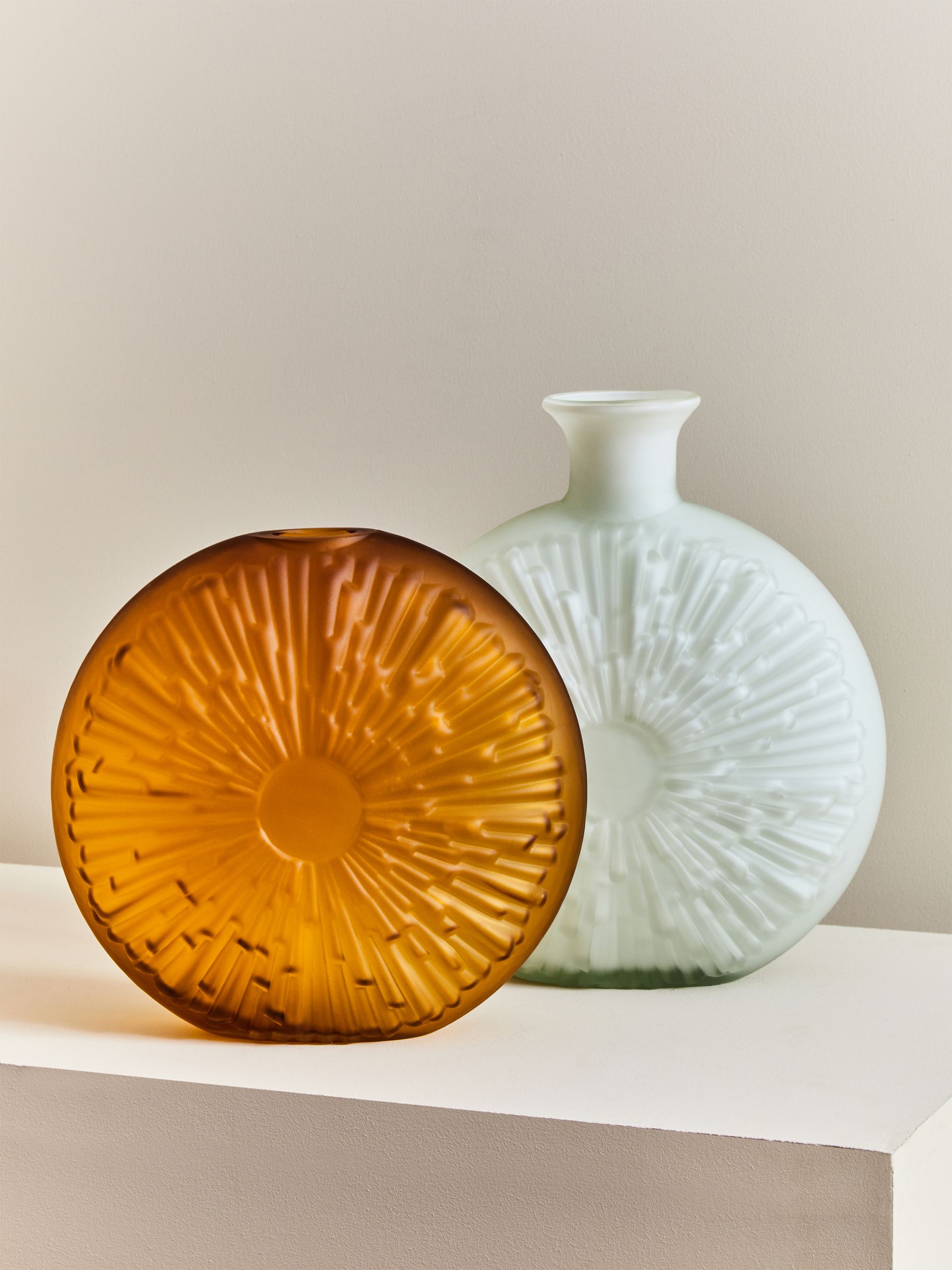 Fifty Five South Hadia Sunburst Cut Glass Vase