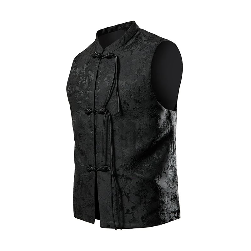 Aozora - Bandhals bloemen enkelrijs vest