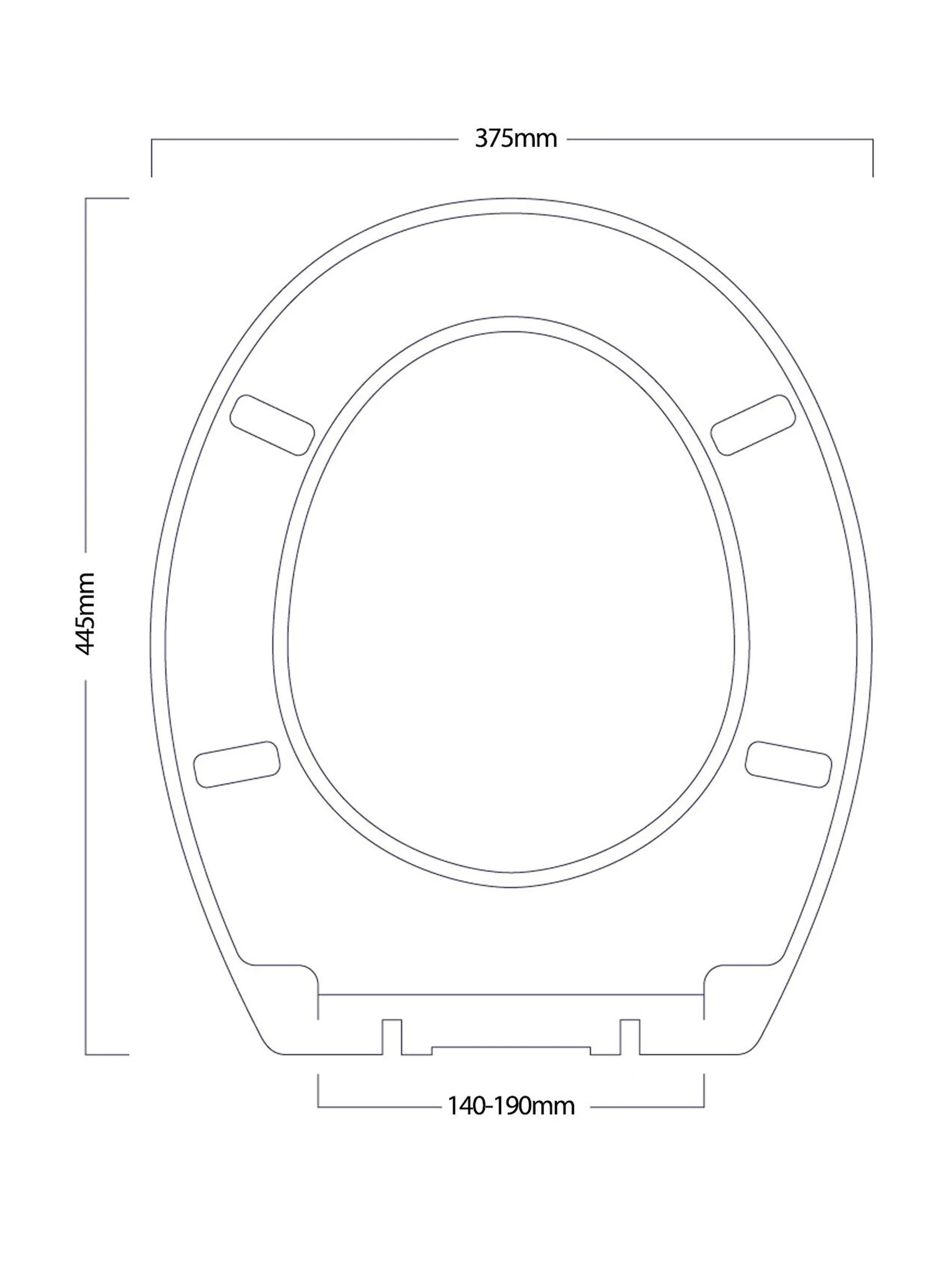 Showerdrape - Oxford houten toiletbril