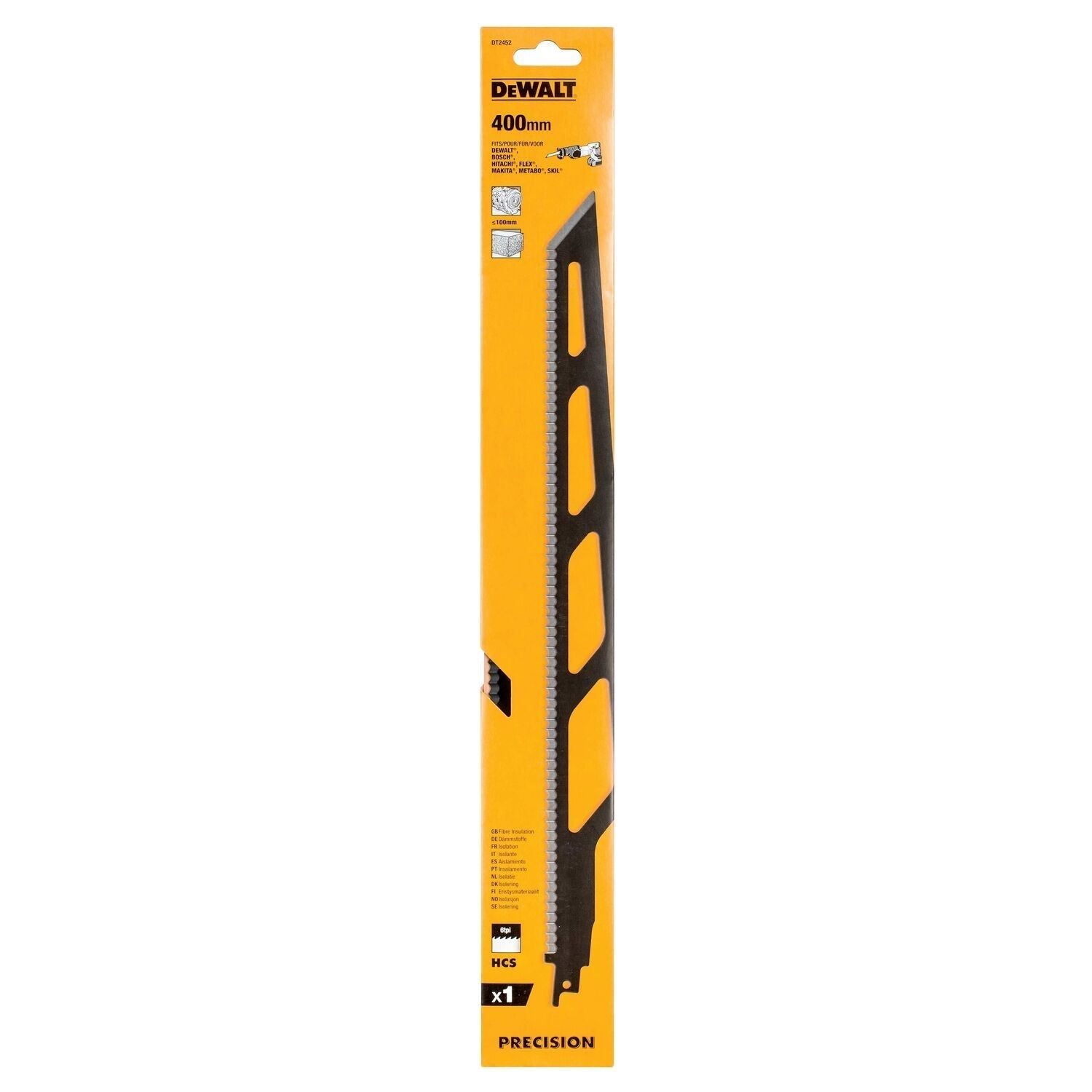 DeWALT DT2452 Reciprozaagblad isolatie 400mm