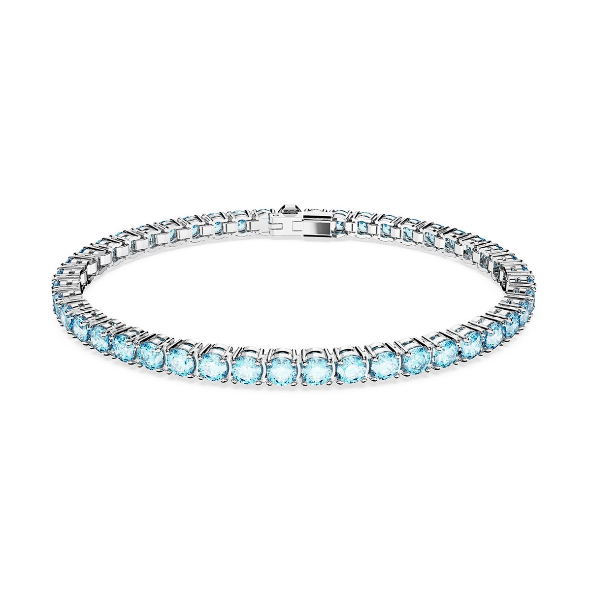 Bracelet Swarovski Matrix tennis bleu Taille L