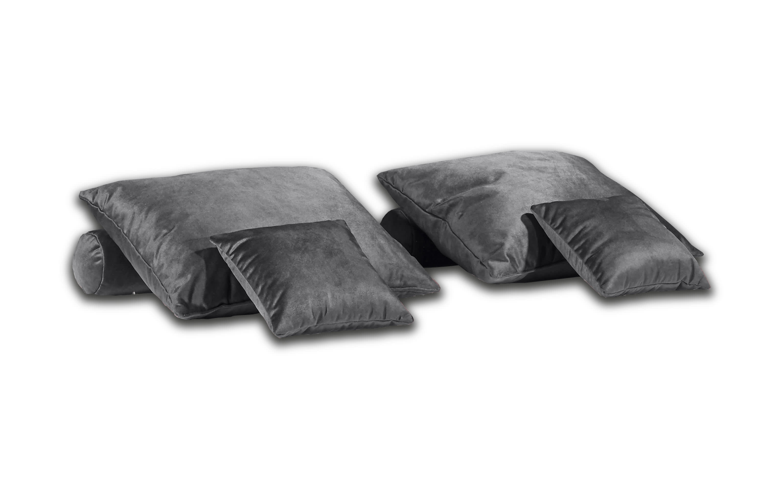 Kissen- Set 6-teilig, anthrazit