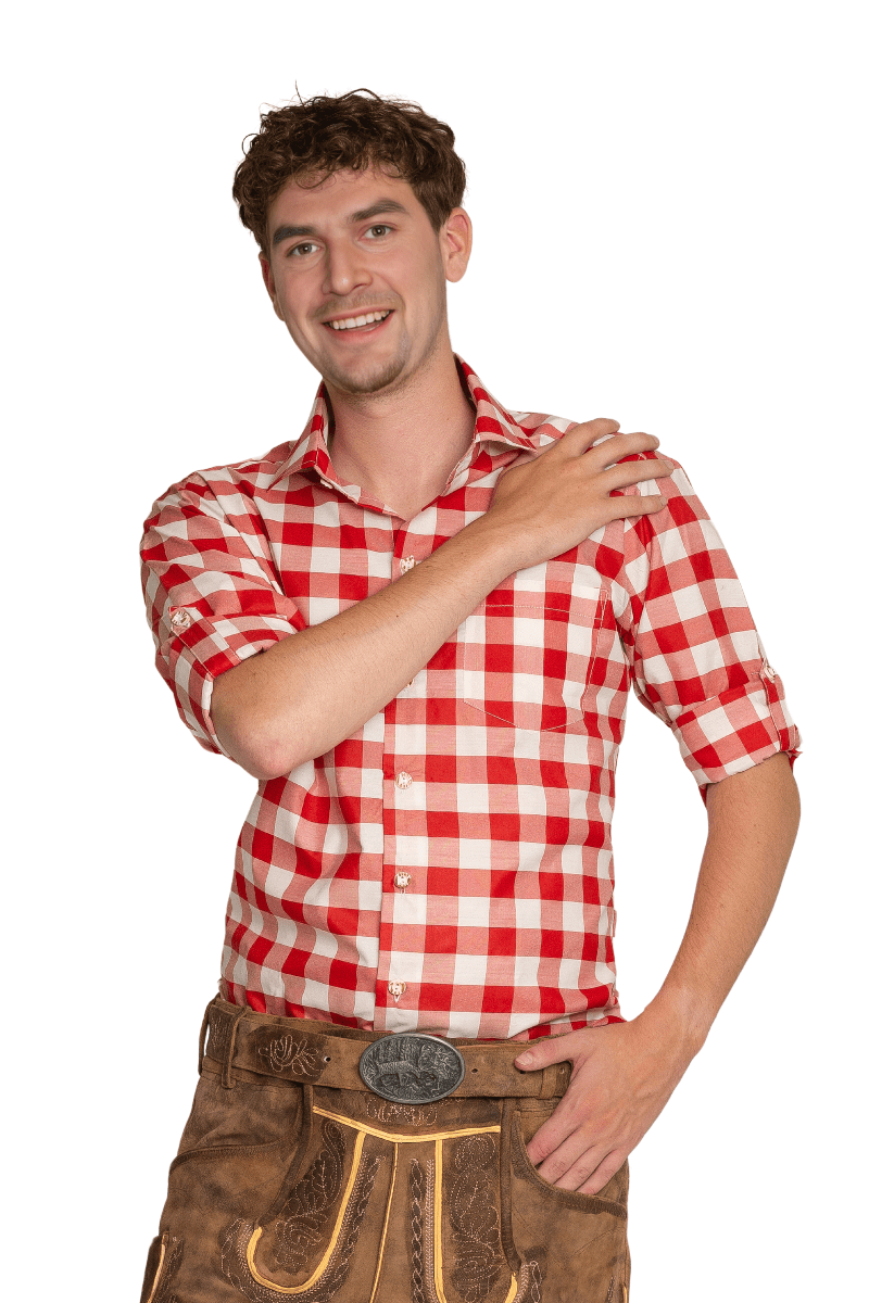 Oktoberfest Blouse Rood Wit