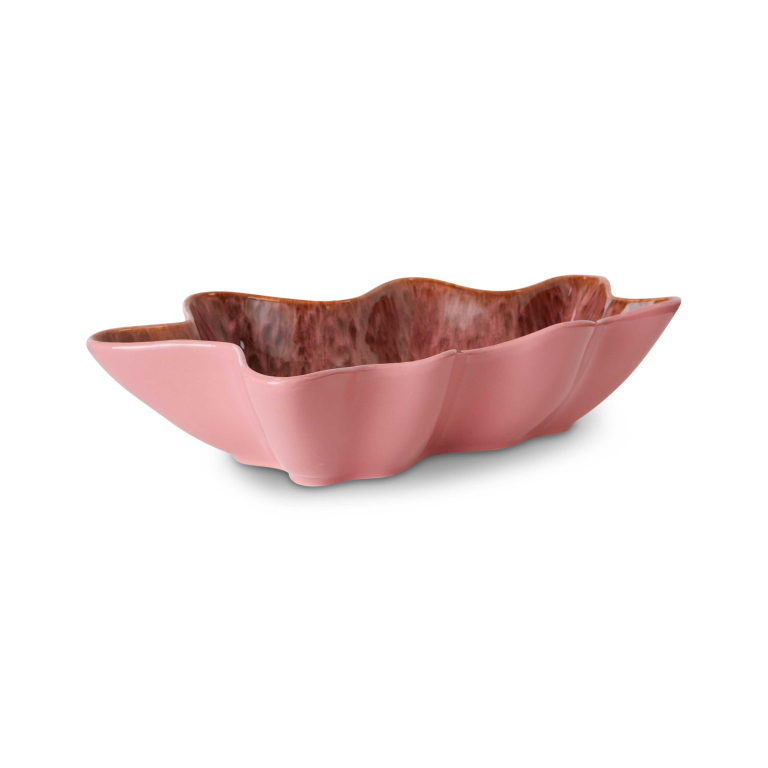 HKliving Shell Serveerschaal 41x22 Coral