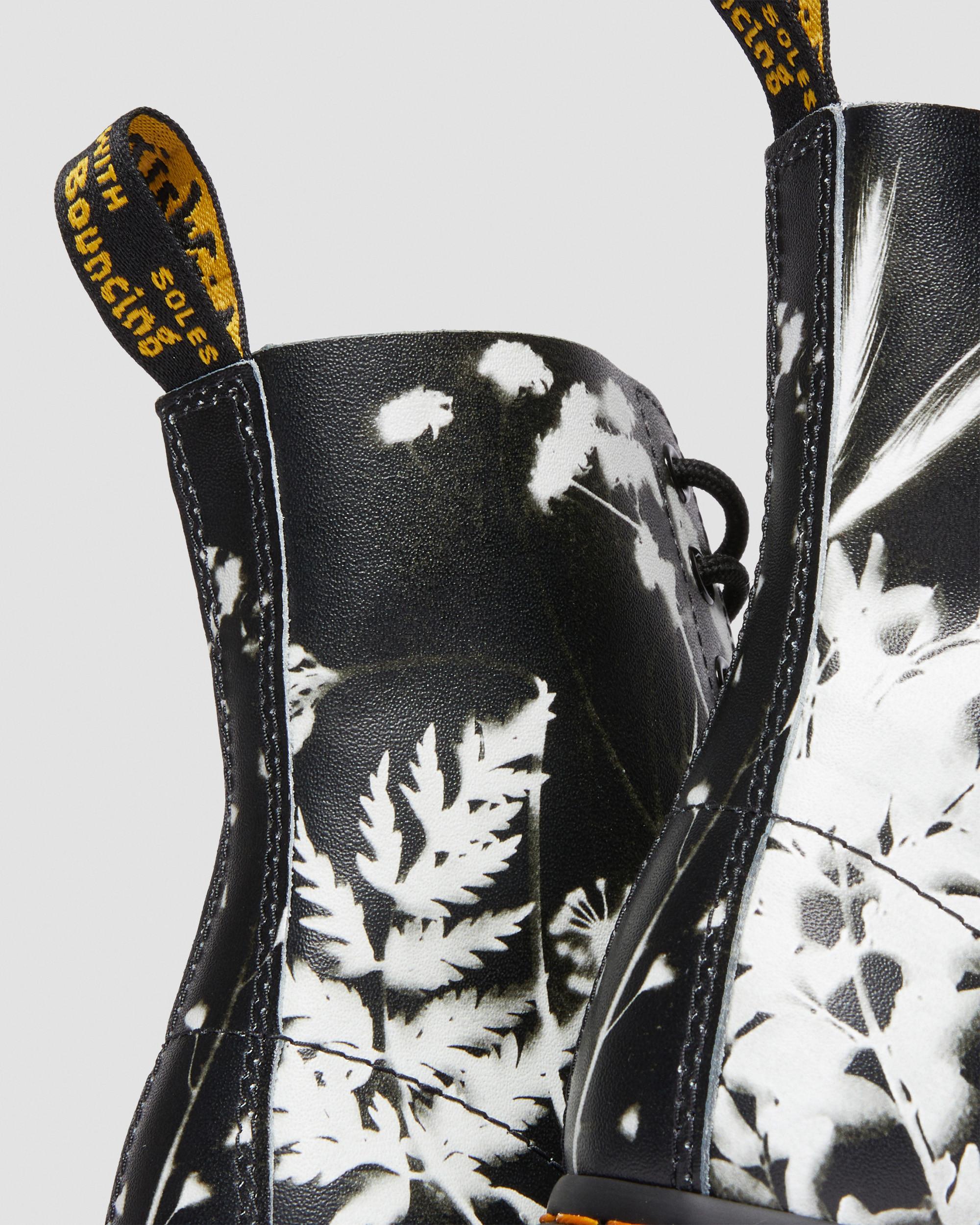 1460 Pascal Floral Shadow Leather Lace Up Boots