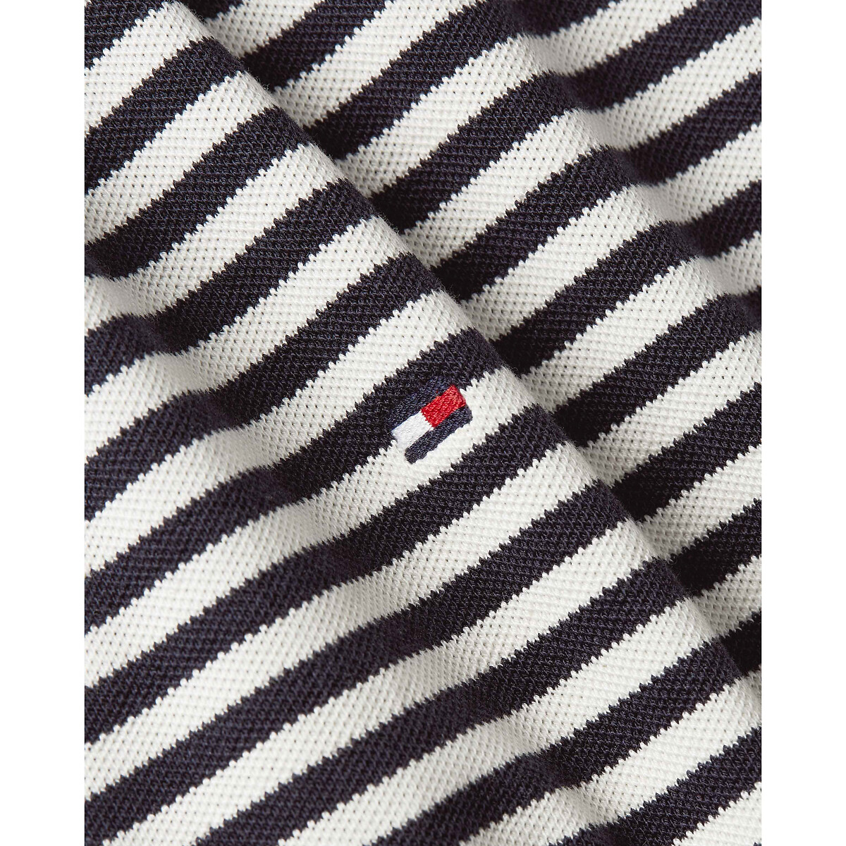 TOMMY HILFIGER<br>Vestido polo curto listrado com mangas curtas