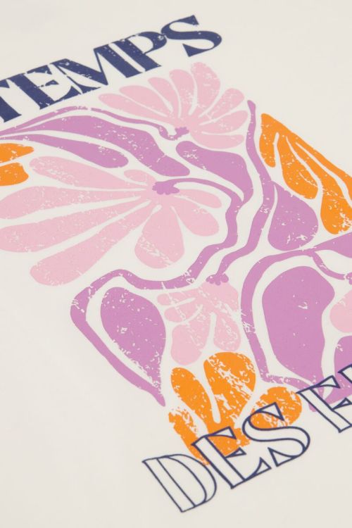 Wit T-shirt le temps