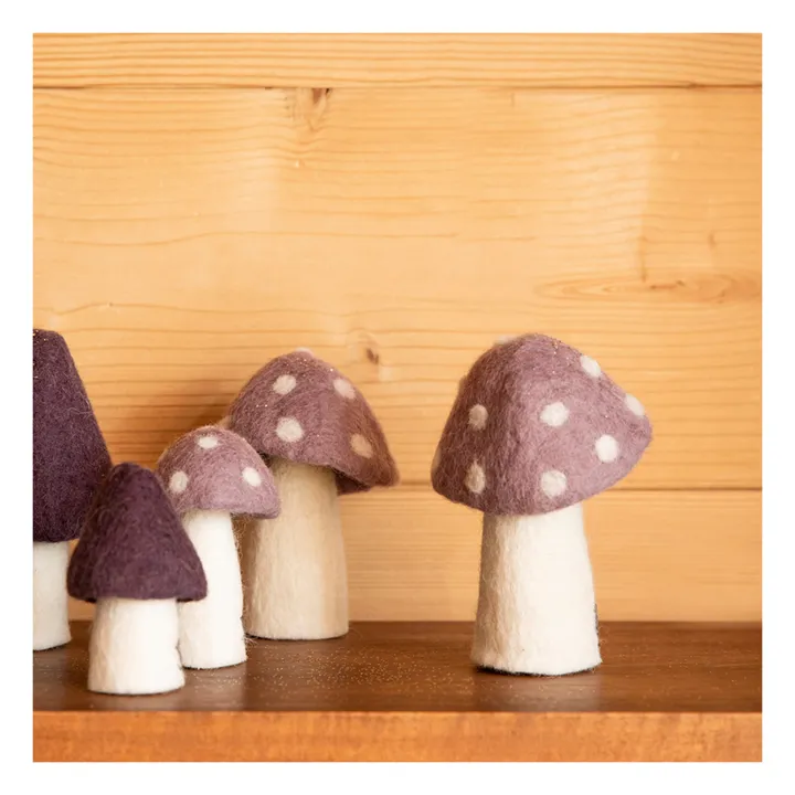 Muskhane Champignon Dotty décoratif en feutre | Mauve