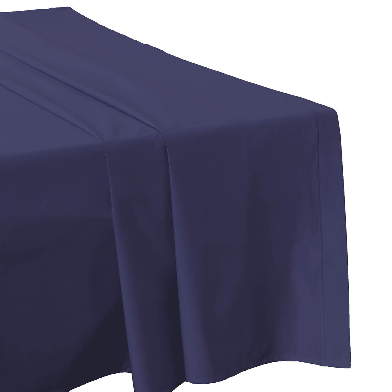 United by PDC Drap plat 100% Percale de Coton bleu nuit