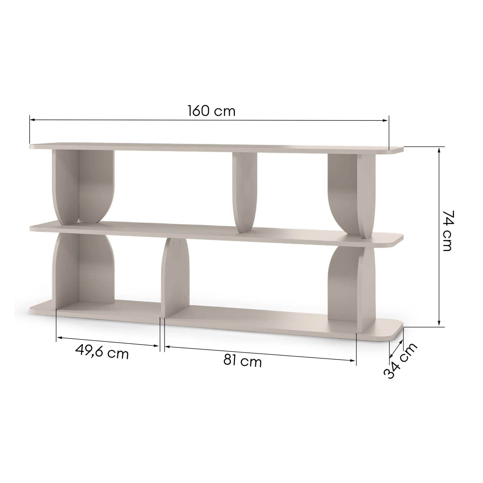 by fonQ Curbe Dressoir - Greige