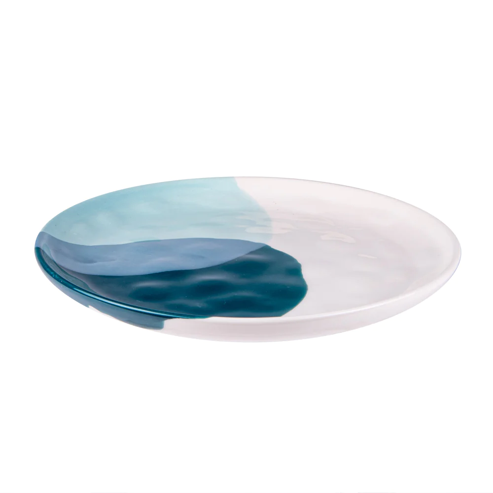 Assiette à dessert arty 22.5 cm bleue (lot de 6) Table passion