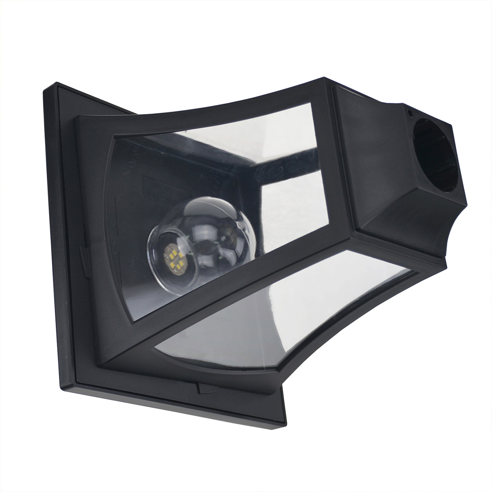 Outsunny Solar Gartenleuchte mit 3 Lampen schwarz 51,5L x 47B x 182,5H cm