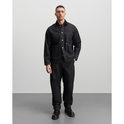 Mads Nørgaard Arizona Black Denim Chore Jakke, Black, 54