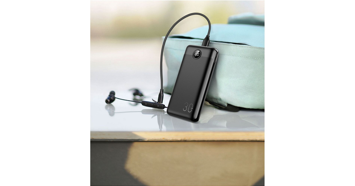 VEGERL30 powerbank 30.000 mAh  (Zwart)