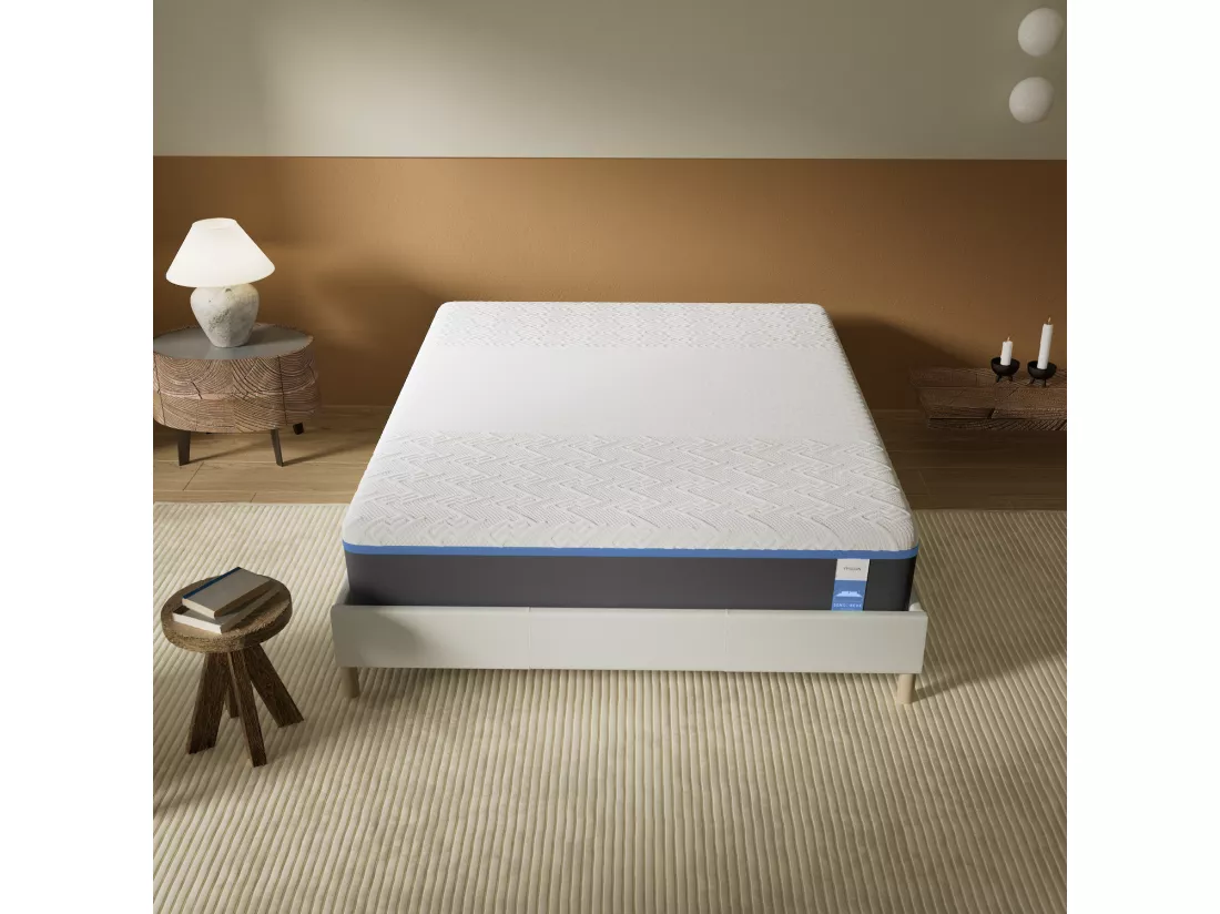 Matelas 180x200cm Souple, Latex Naturel et Gel Mémoire De Forme, 28 Cm D'épaisseur