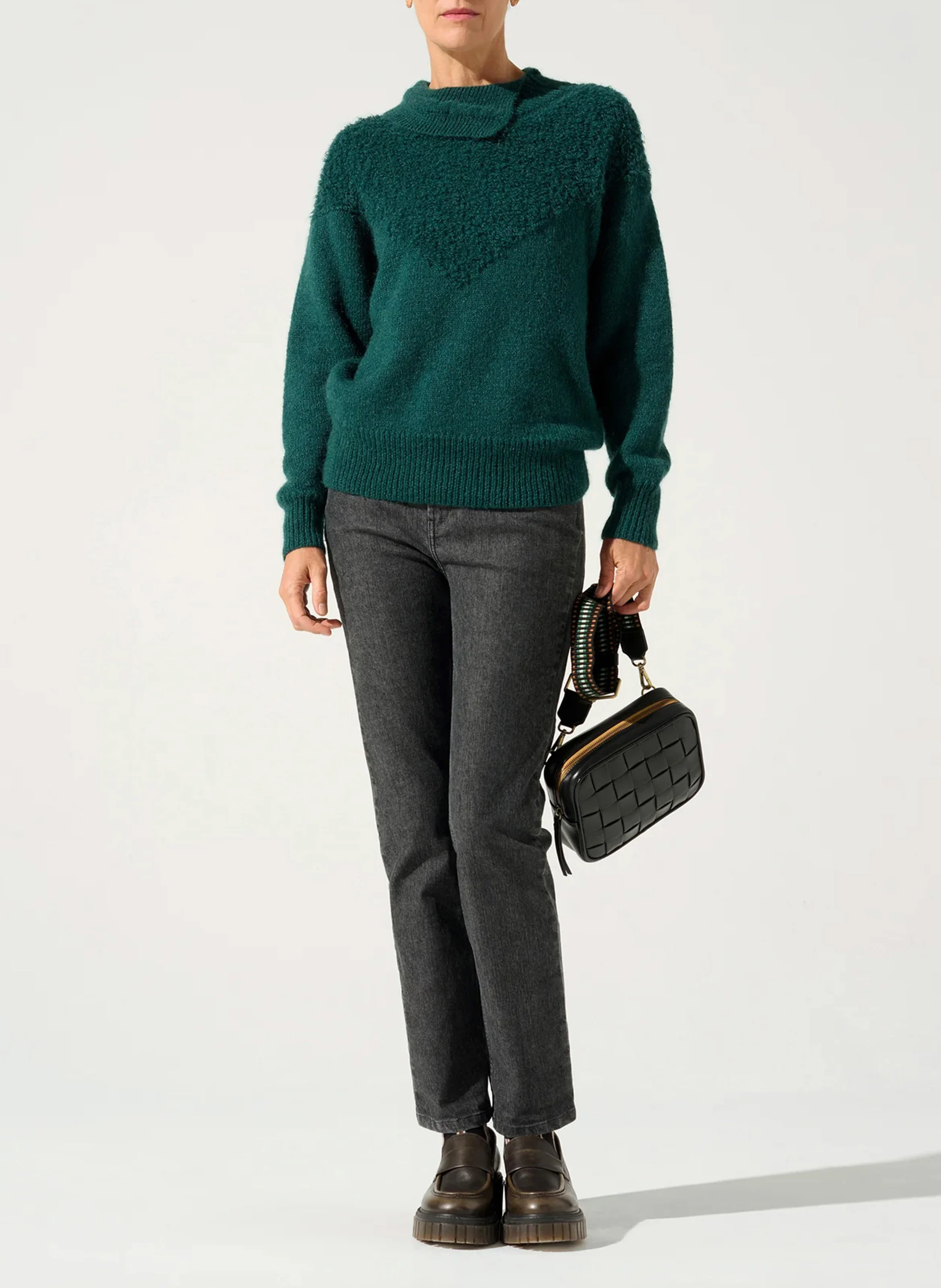 Pull oversize en maille | Vert