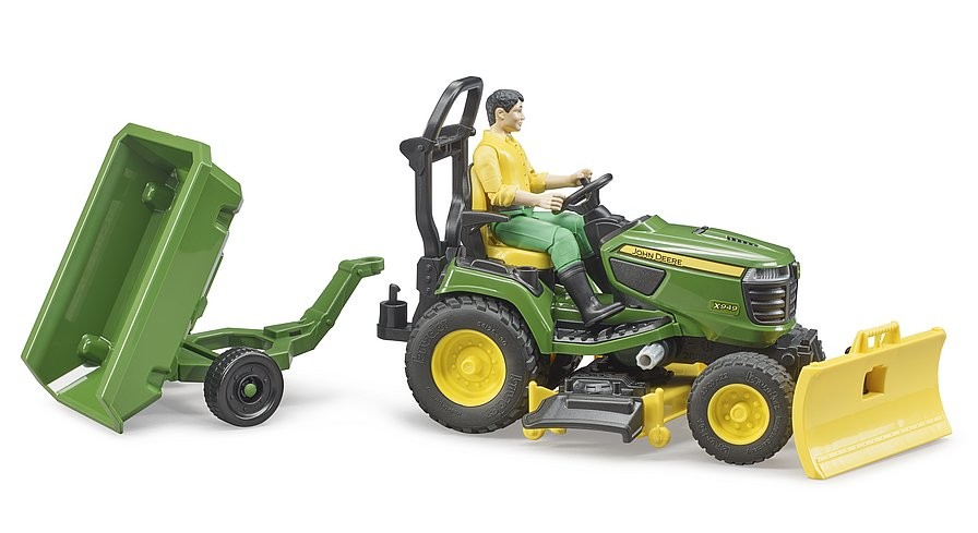 Bruder -BWorld John Deere Havetraktor med trailer og gartner (62104)