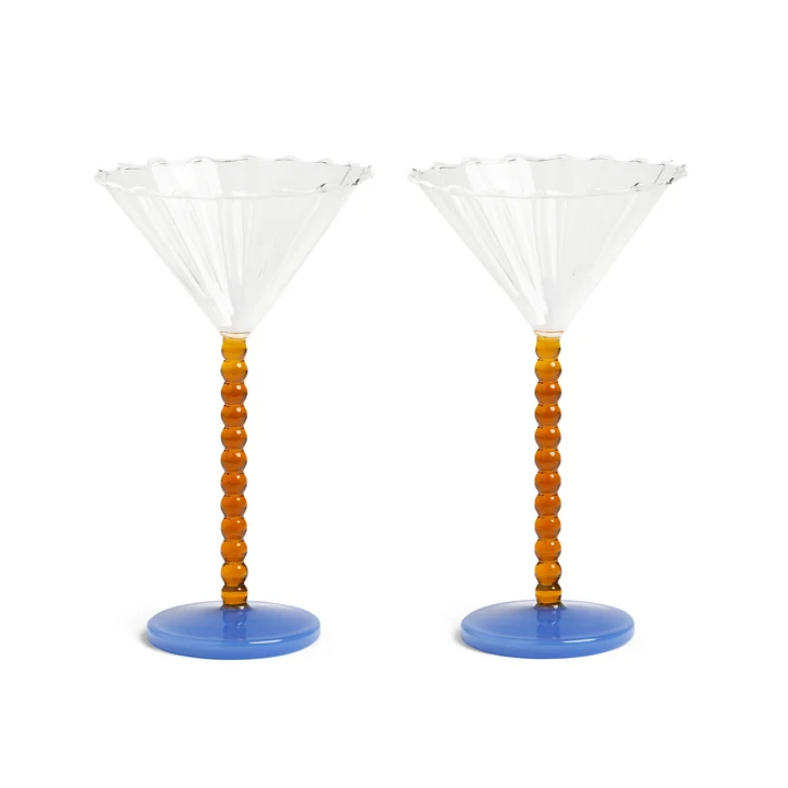 &klevering - Coupe Perle Cocktailglas, caramel (2er-Set)