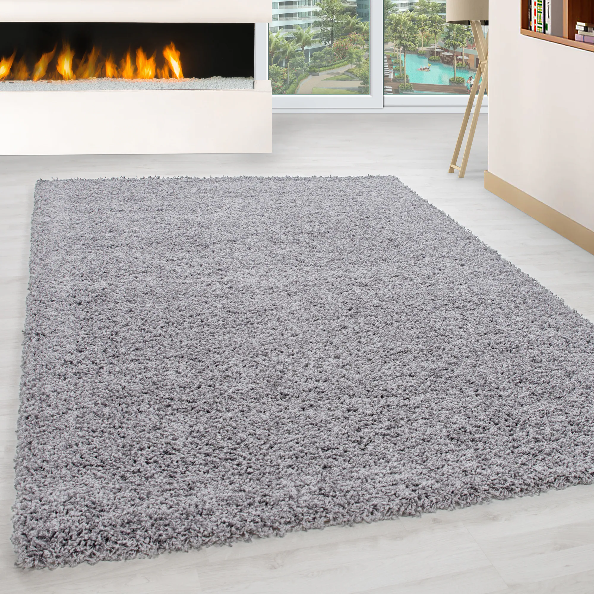 Hochflor Teppich - Gemütlicher Langflor, Pflegeleichter Shaggy Flokati