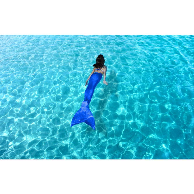 Aquatail - Meerjungfrau Schwimmflosse - blau - Gr. M