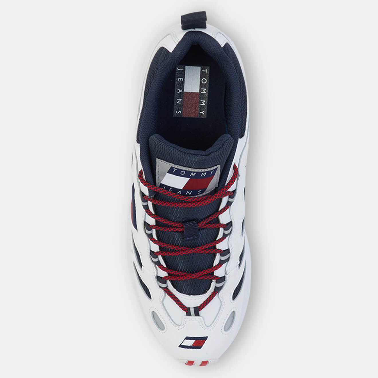 Tommy Hilfiger Baskets en Cuir & Mesh Heritage Retro blanc/bleu marine