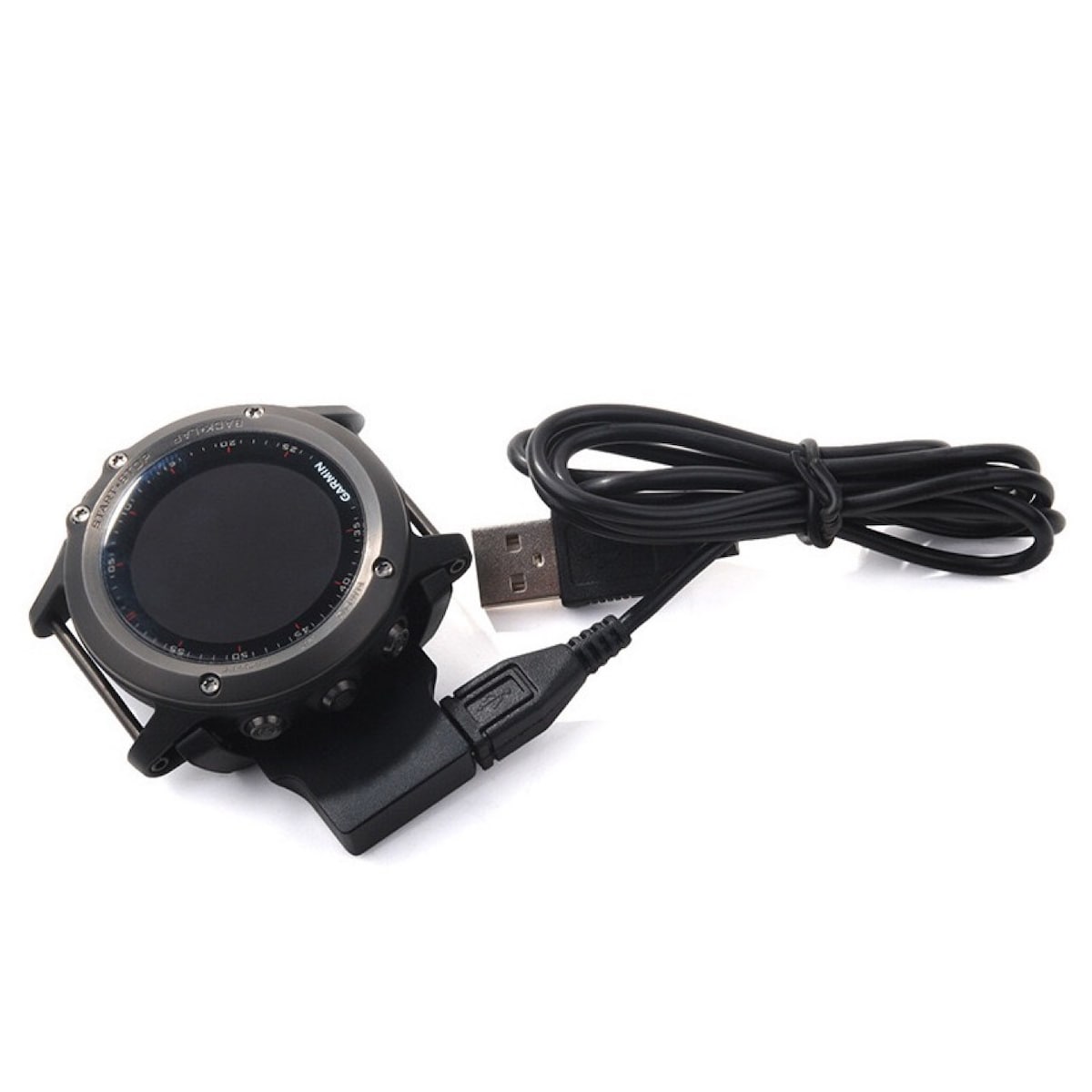Lader for Garmin Fenix 3 / Fenix 3 HR-klokke Sort