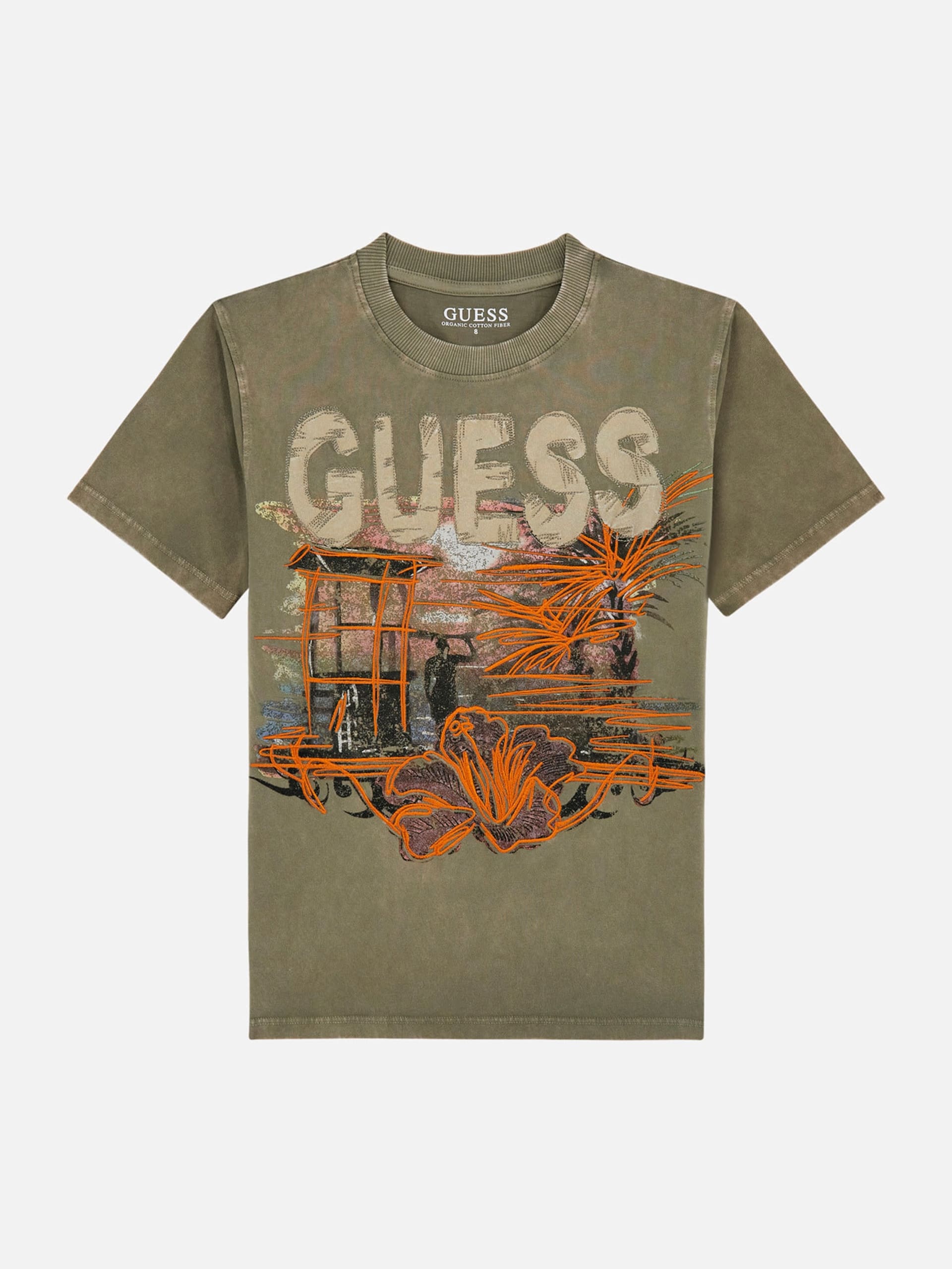 Camiseta de gola redonda oversized (tamanhos 7 a 16)