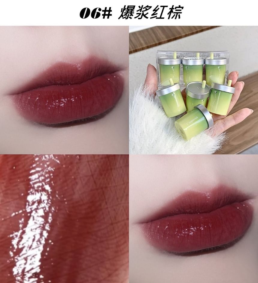 Cappuvini - Garden Season Straw Cup Glossy Lipstick - 6 kleuren