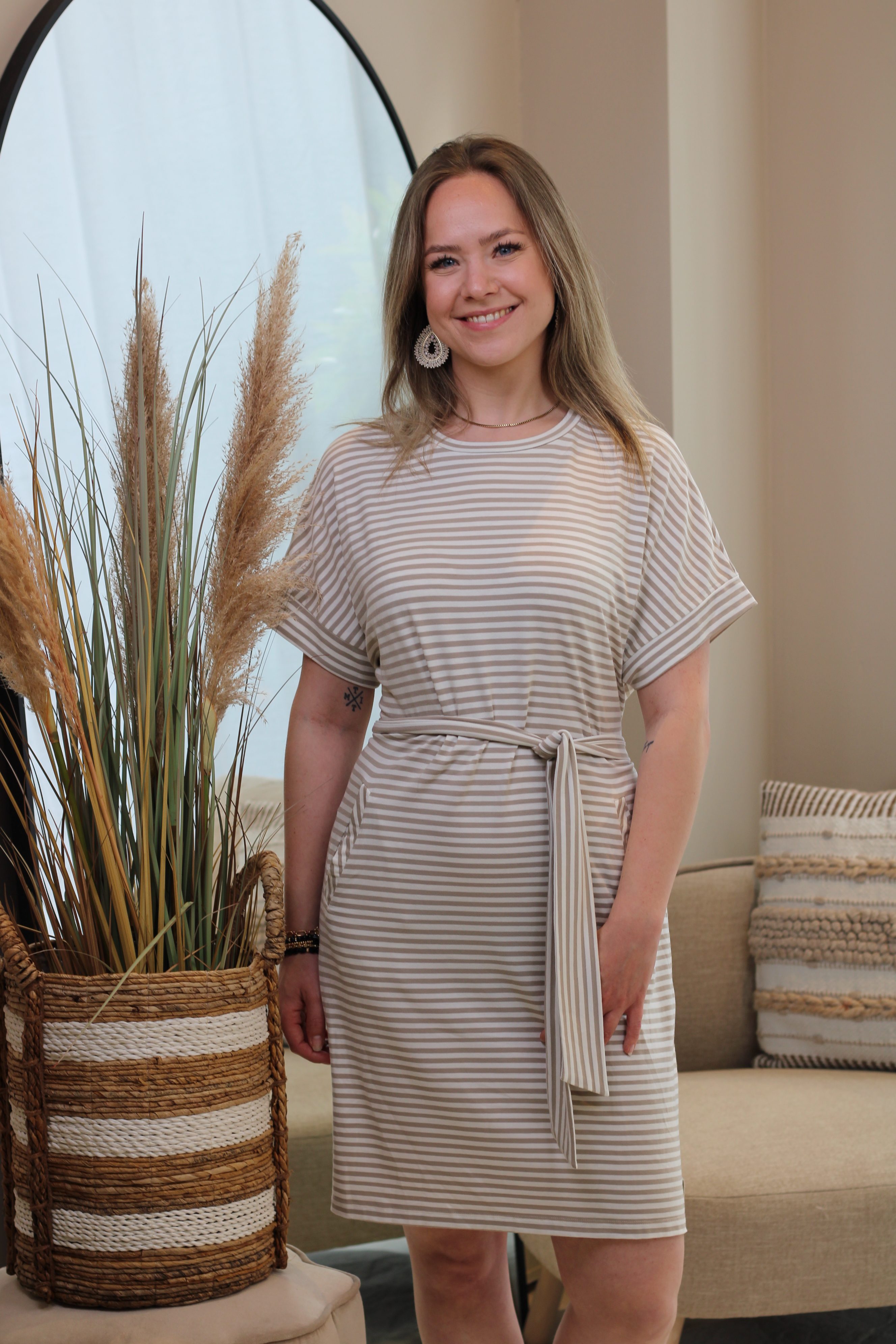 Zoso - Brenda Printed Dress - Sand/White