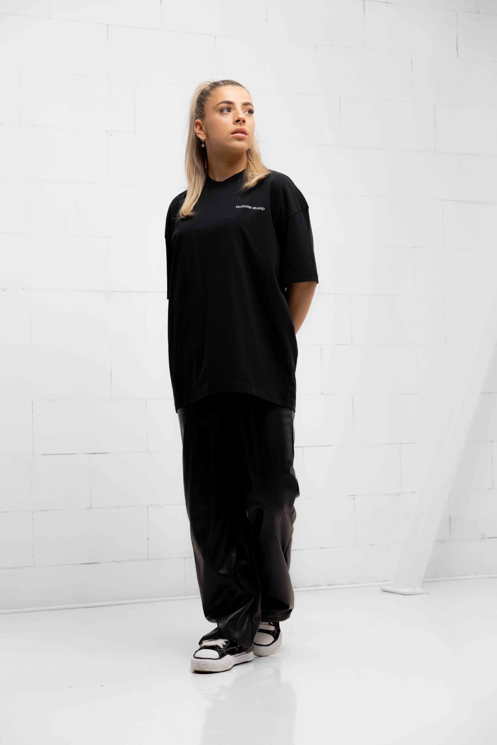 Fearless Blood Logo T-Shirt Dames Zwart
