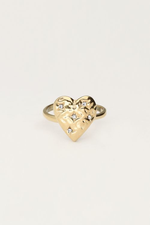 Starry ring hart met strass