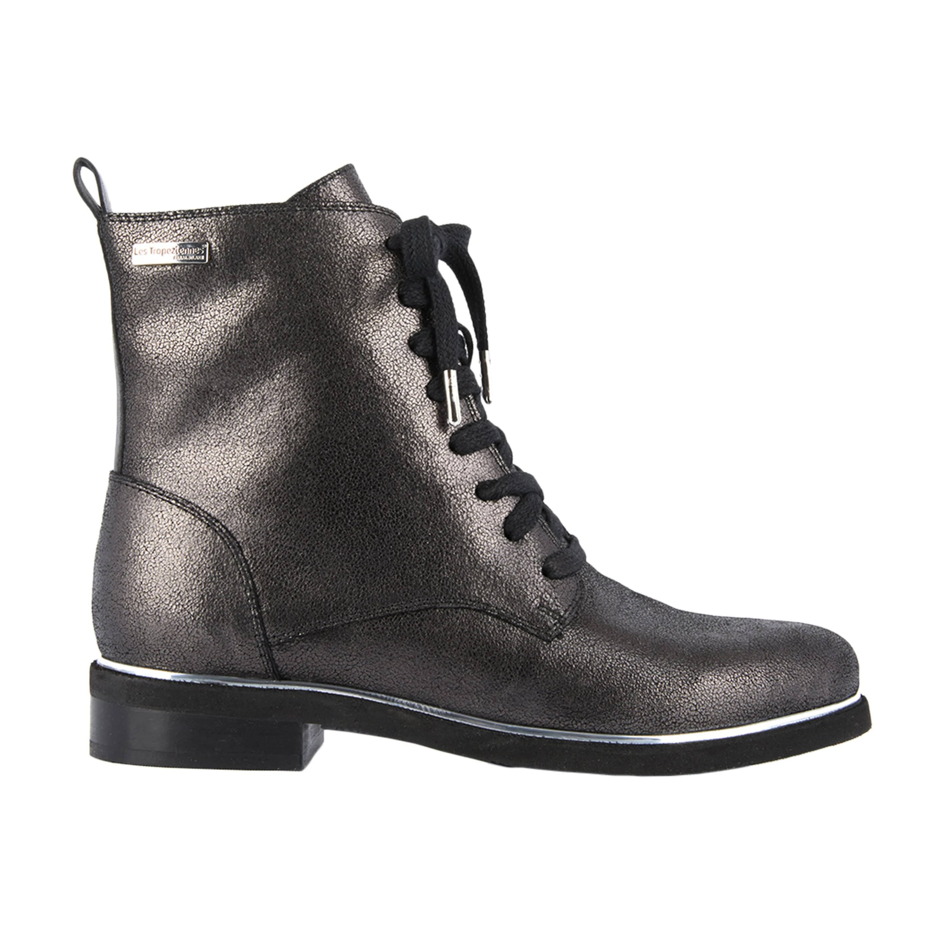 Bottines en cuir Mathilde | Argent