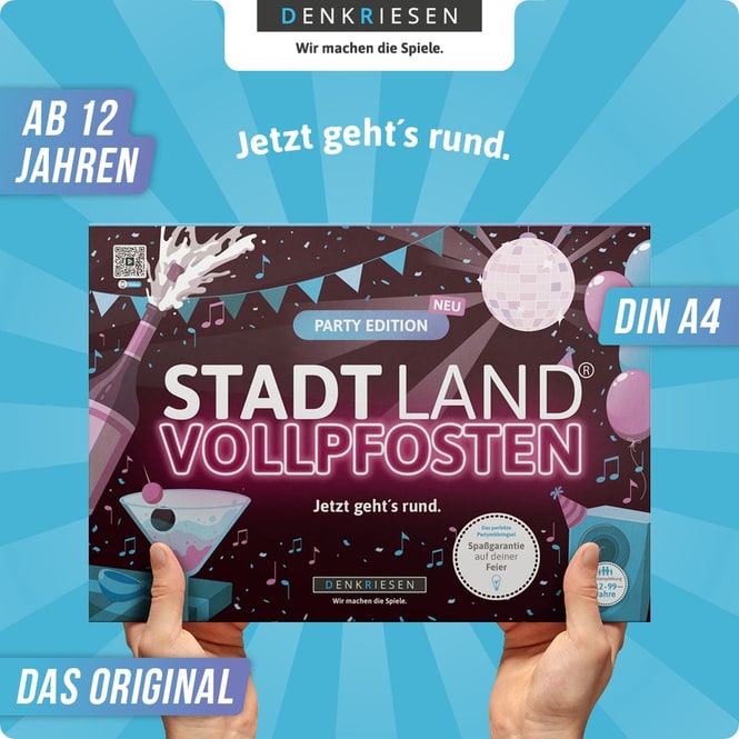 Stadt Land® Vollpfosten - Party Edition - Jetzt geht’s rund