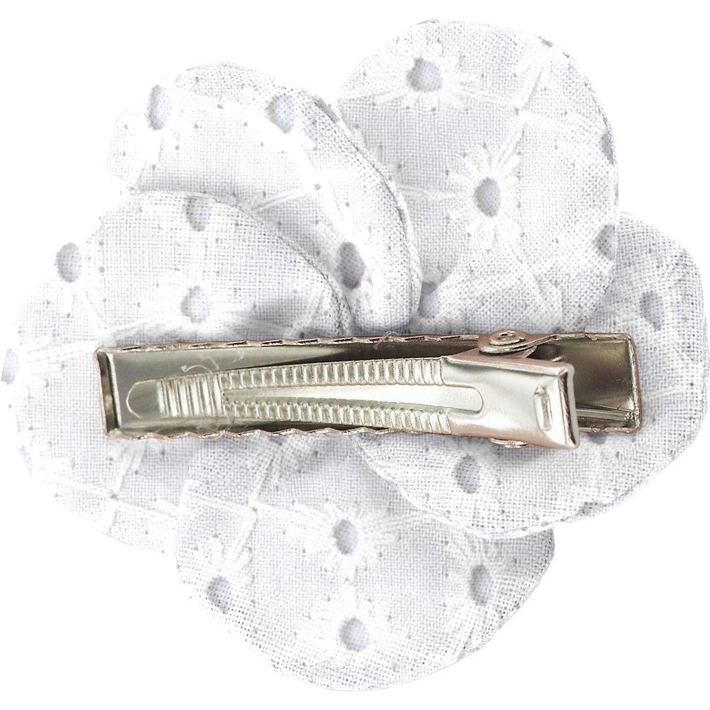Petite Barrette Pétales De Fleur Broderie Anglaise